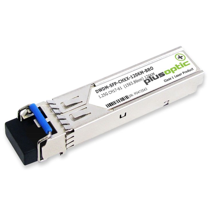 Plusoptic DWDM-SFP-CHXX-120KM-BRO network transceiver module Fiber optic 1250 Mbit/s 1563.86 nm