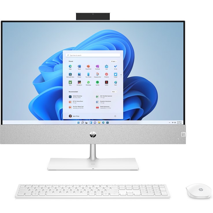HP 24-ca0016na AMD Ryzen™ 7 5700U 8 GB DDR4-SDRAM 512 GB SSD Windows 11 Home All-in-One All-in-One PC White