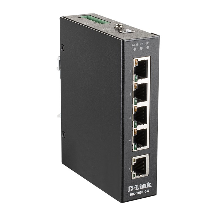 D-Link DIS-100E-5W network switch Unmanaged L2 Fast Ethernet (10/100) Black