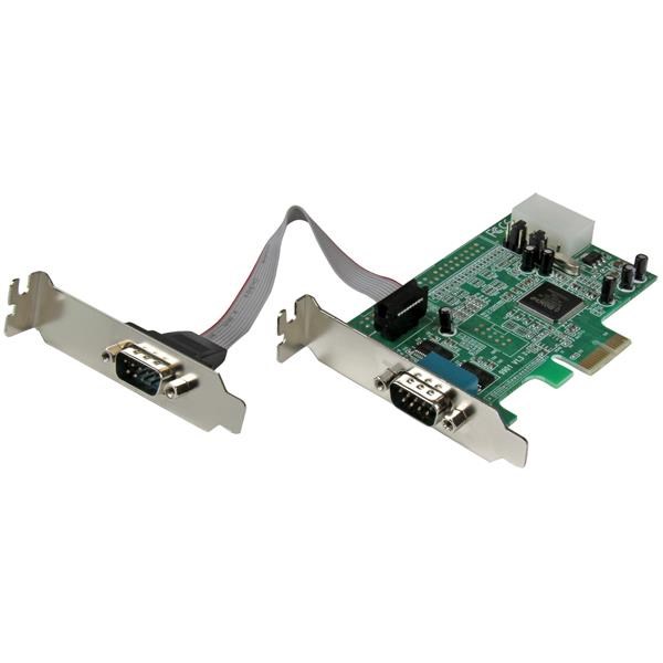 StarTech.com 2 Port Low Profile Native RS232 PCI Express Serial Card with 16550 UART