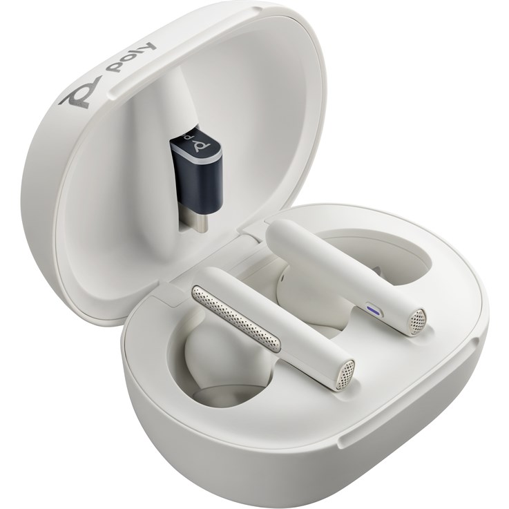 POLY Voyager Free 60/60+ White Earbuds (2 Pieces)