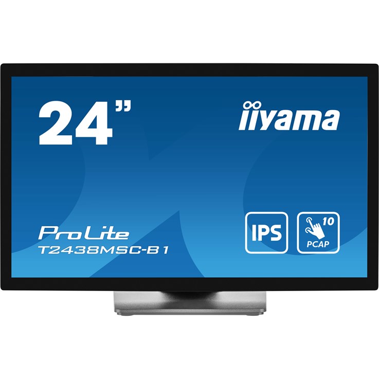 iiyama ProLite T2438MSC-B1 computer monitor 60.5 cm (23.8") 1920 x 1080 pixels Full HD LED Touchscreen Black