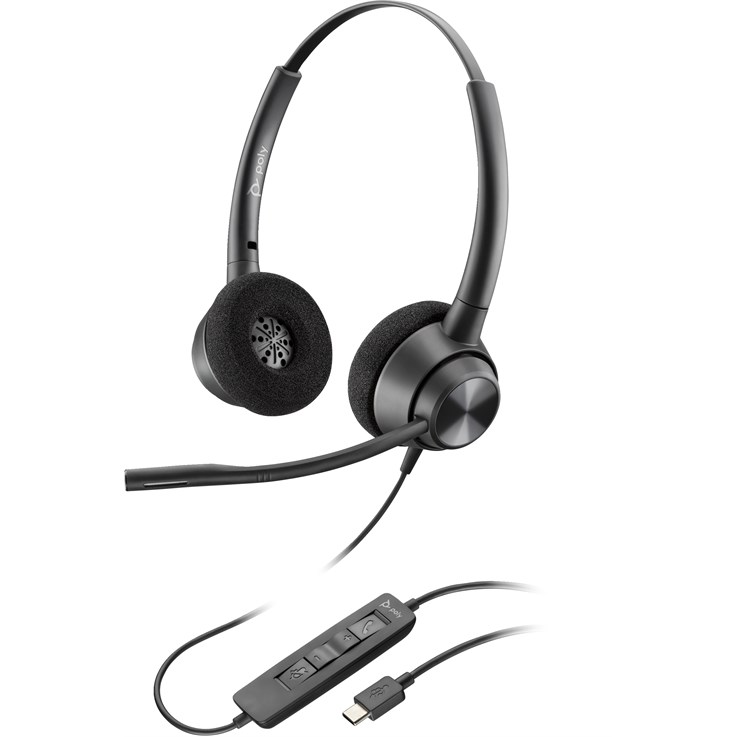 POLY EncorePro 320 Stereo USB-C Headset TAA