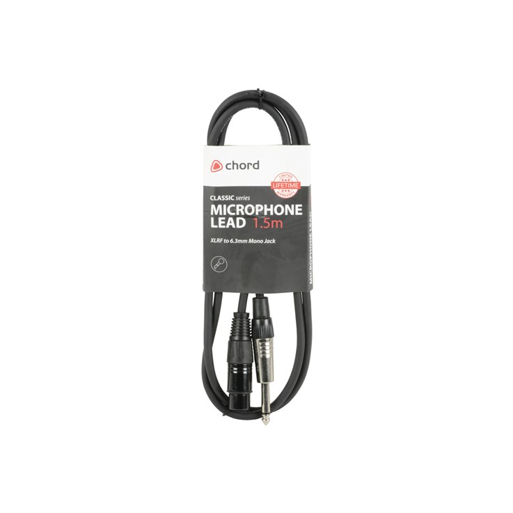 Chord Electronics 190.112UK audio cable 1.5 m XLR 6.35mm Black
