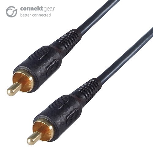 connektgear 3m RCA/Phono Audio/Video Cable - Male to Male - Gold Connectors