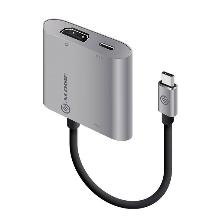 ALOGIC USB-C MultiPort Adapter with HDMI 4K/USB 3.0/USB-C with Power Delivery (60W) - VROVA Plus Series - Space Grey