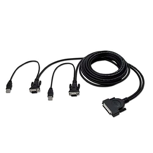 Belkin OmniView™ ENTERPRISE Series Dual-Port USB , 3.6m KVM cable Black