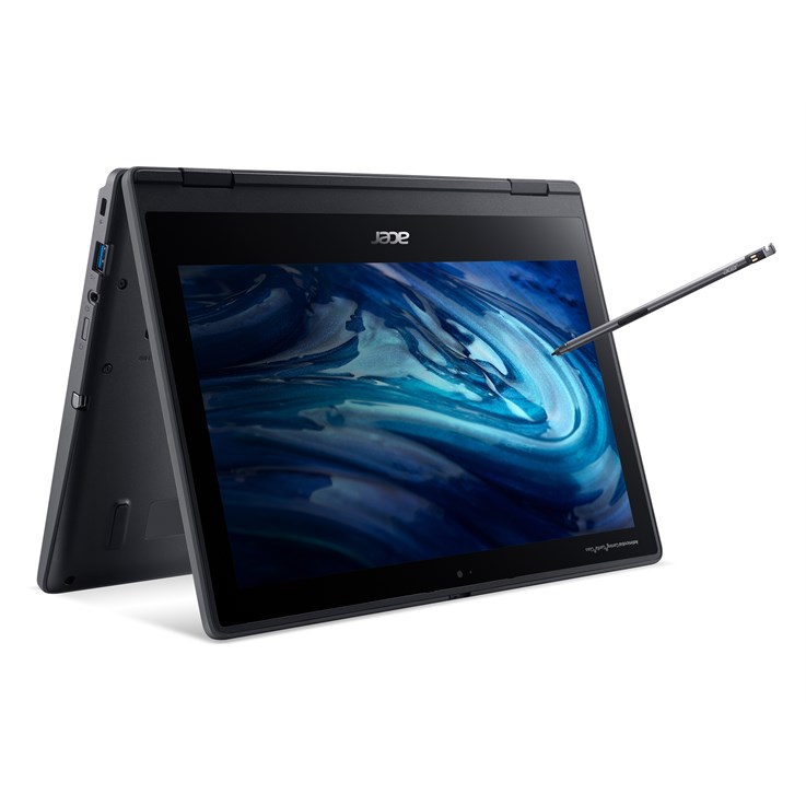Acer TravelMate Spin B3 TMB311RN-31-C0FM Intel® Celeron® N N4120 Hybrid (2-in-1) 29.5 cm (11.6") Touchscreen Full HD 4 GB DDR4-SDRAM 64 GB Flash Wi-Fi 5 (802.11ac) Windows 10 Pro Education Black