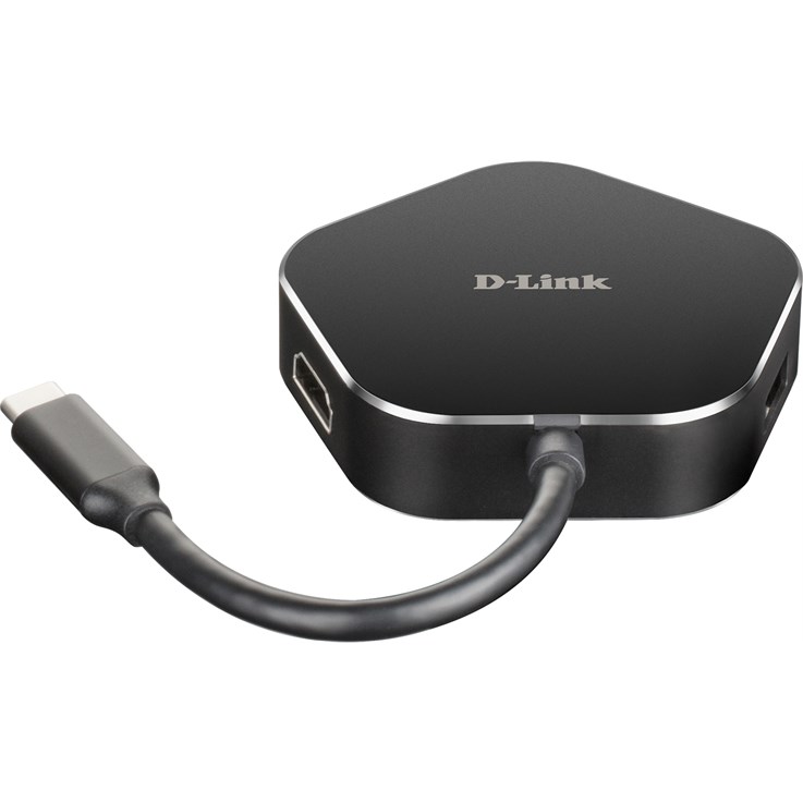 D-Link DUB-M420 laptop dock/port replicator Wired Thunderbolt 3 Aluminium, Black