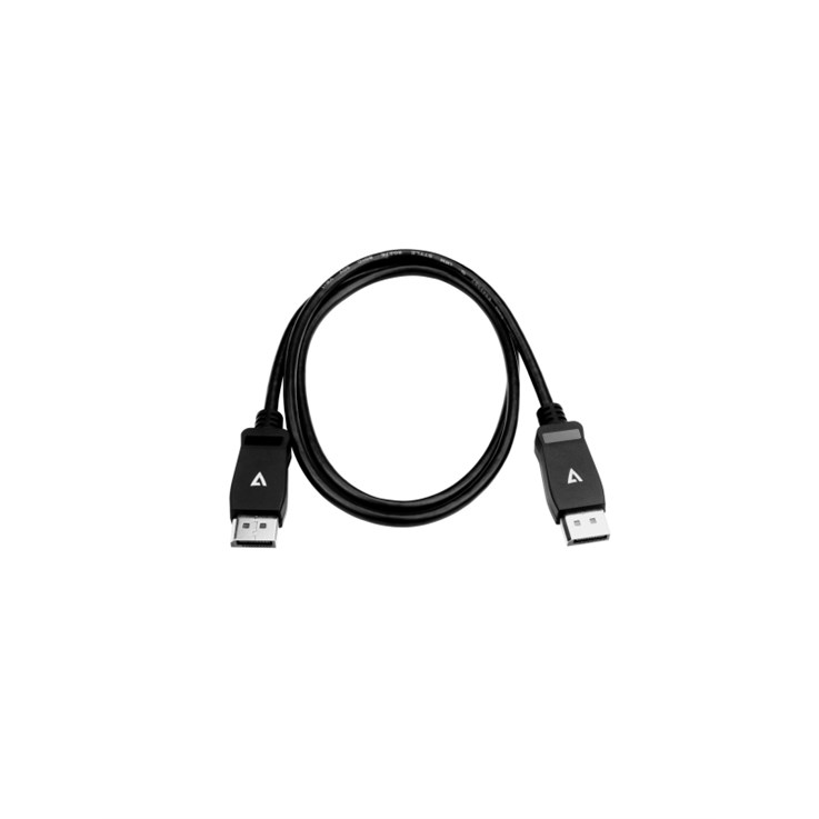 V7 Black Video Cable Pro DisplayPort Male to DisplayPort Male 1m 3.3ft