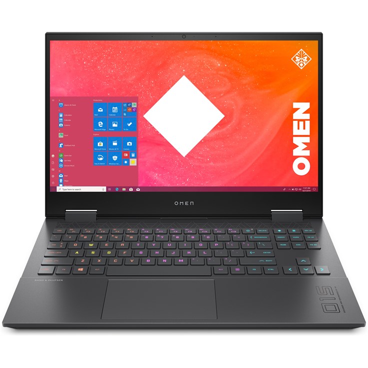 HP OMEN 15-en0006na AMD Ryzen™ 7 4800H Laptop 39.6 cm (15.6") Full HD 8 GB DDR4-SDRAM 512 GB SSD NVIDIA® GeForce® GTX 1660 Ti Wi-Fi 6 (802.11ax) Windows 10 Home Black, Silver