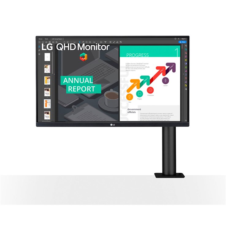 LG 27QN880-B LED display 68.6 cm (27") 2560 x 1440 pixels Quad HD LCD Black