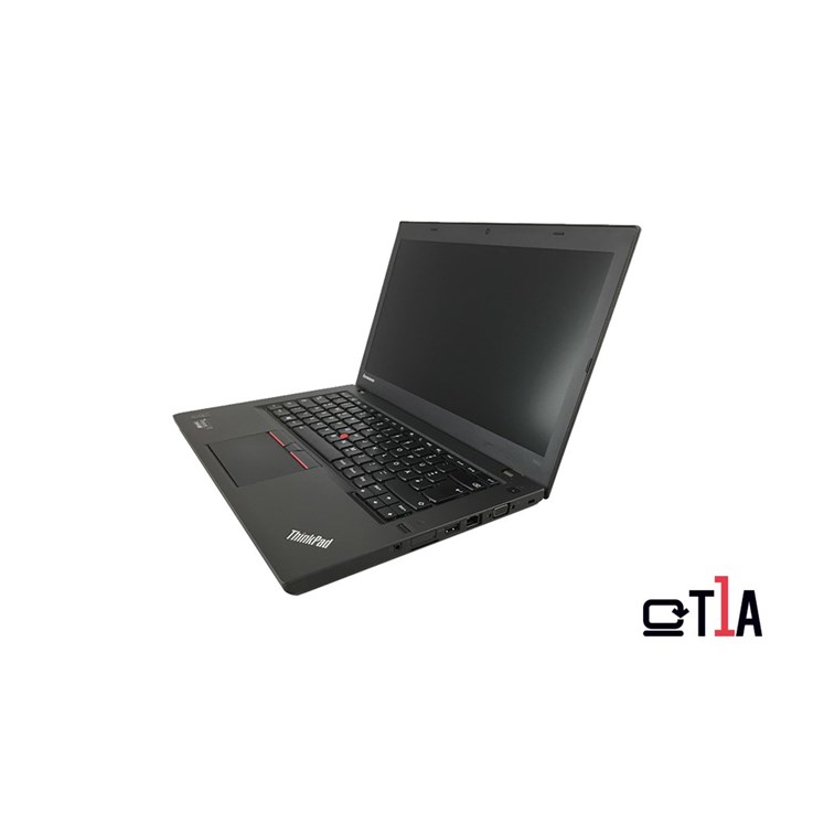 T1A Lenovo ThinkPad T450 Refurbished Intel® Core™ i5 i5-5300U Laptop 35.6 cm (14") HD+ 8 GB DDR3L-SDRAM 256 GB SSD Windows 10 Pro Black