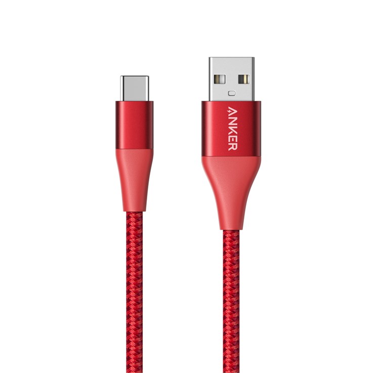 Anker Powerline+ II USB cable USB 2.0 0.9 m USB A USB C Red