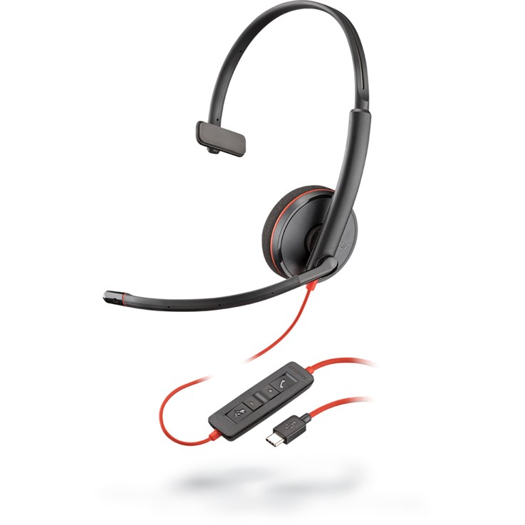 POLY Blackwire C3210 Headset Wired Head-band Office/Call center USB Type-C Black
