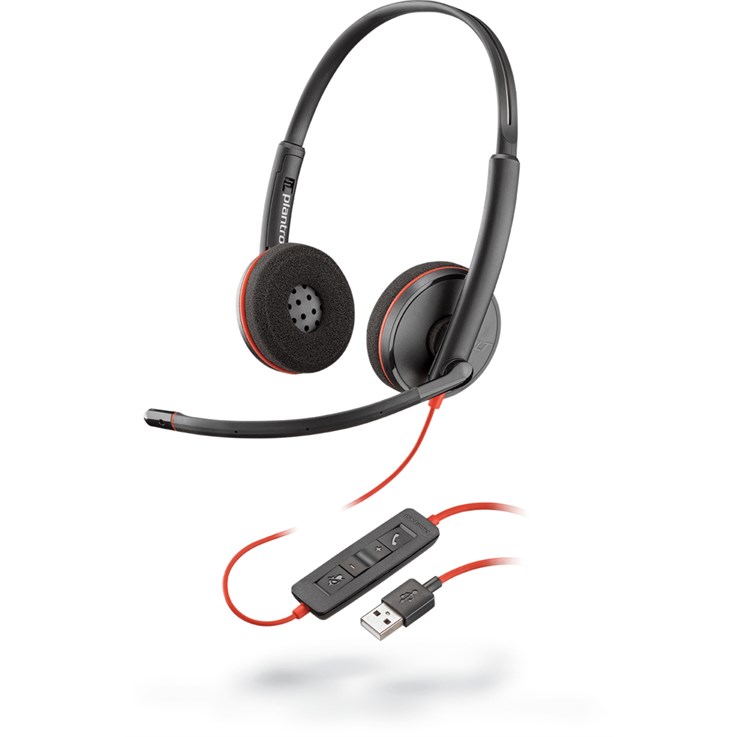 POLY Blackwire C3220 Headset Wired Head-band Office/Call center USB Type-A Black