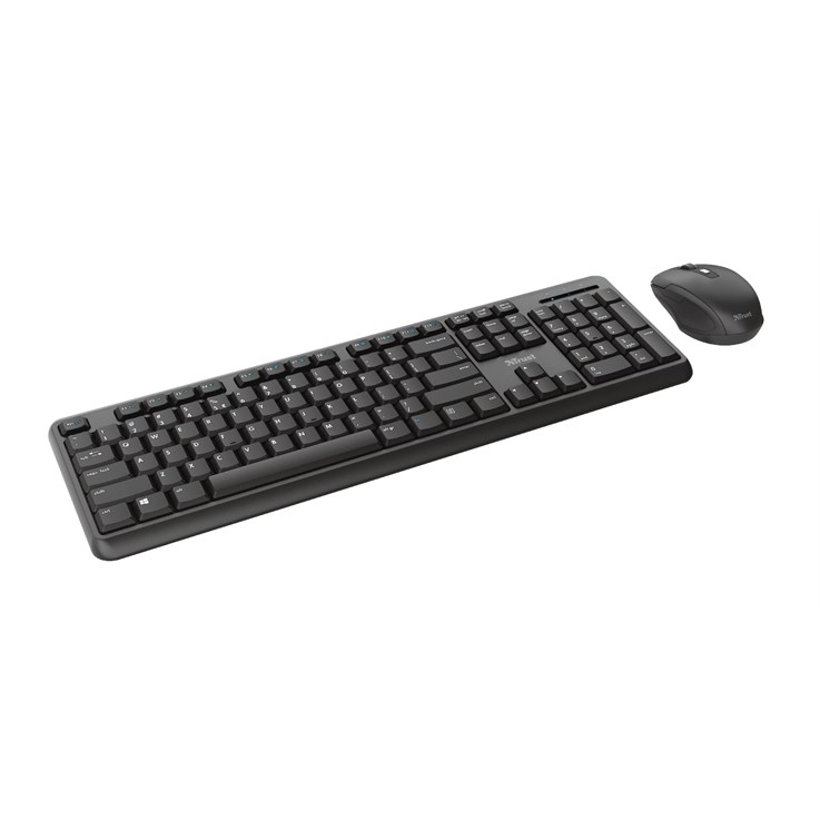 Trust TKM-350 keyboard Mouse included Universal RF Wireless QWERTY UK English Black