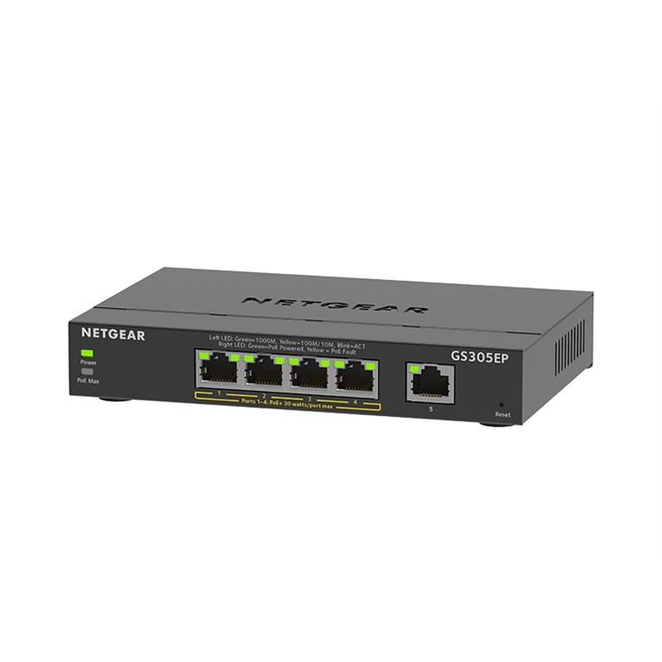 NETGEAR GS305EP Managed L3 Gigabit Ethernet (10/100/1000) Power over Ethernet (PoE) Black