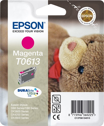 Epson Teddybear Singlepack Magenta T0613 DURABrite Ultra Ink