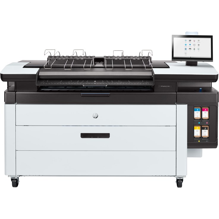 HP PageWide XL 4200 40-in Multifunction Printer with Top Stacker large format printer