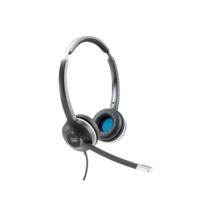 Cisco Headset 532, Wired Dual On-Ear Quick Disconnect Headset with USB-A Adapter, Charcoal, 2-Year Limited Liability Warranty (CP-HS-W-532-USBA=)