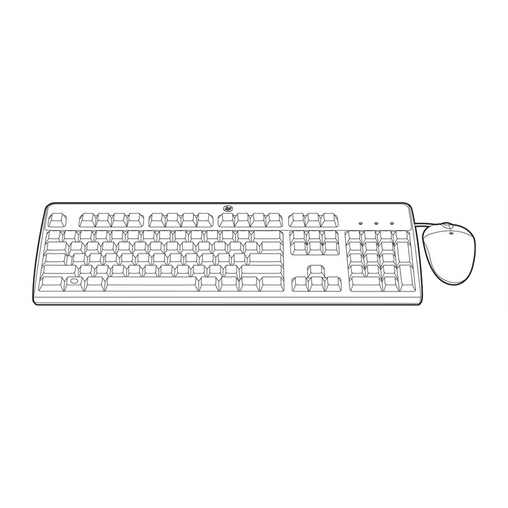 HPE 631341-B21 keyboard Mouse included USB QWERTY English Black