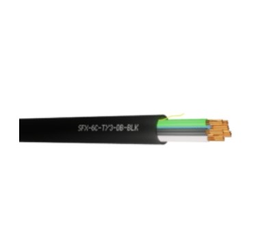 Securi-Flex SFX/6C-TY3-DB-BLK-1000 networking cable Black 1000 m