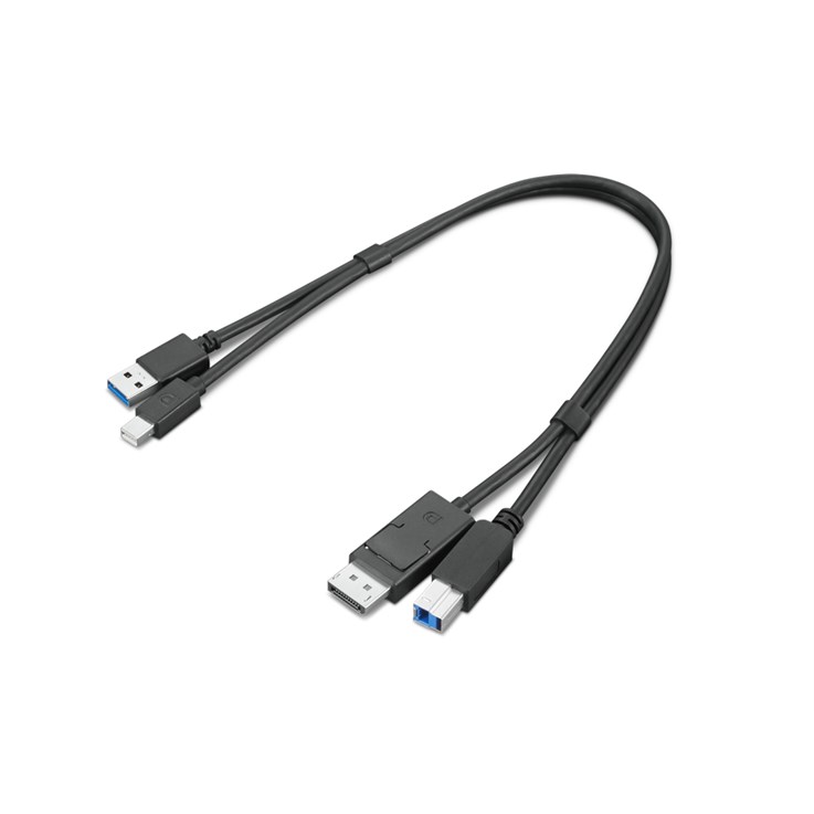 Lenovo 4X91D11453 USB cable USB 3.2 Gen 1 (3.1 Gen 1) 0.43 m USB A USB B Black