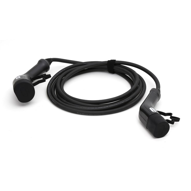 Platinet EV Charging Type2 Cable, Cable 5m, Charging Speed 11kW, Single or Three Phase power supply (16A), Type 2 to Type 2 connectors (current and most popular standard), Suitable for all electric vehicle manufacturers, Black