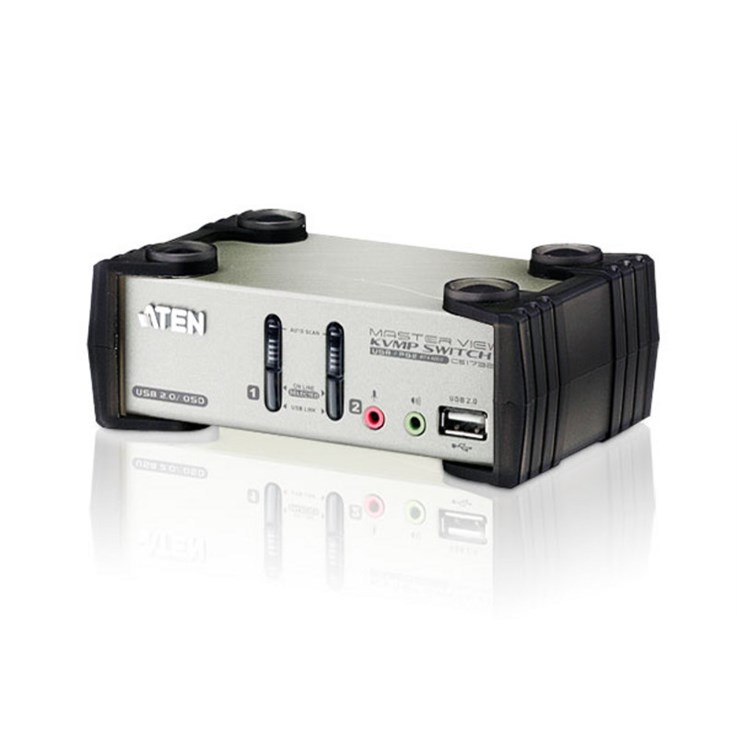 ATEN CS1732B-AT-E KVM switch Black, Metallic