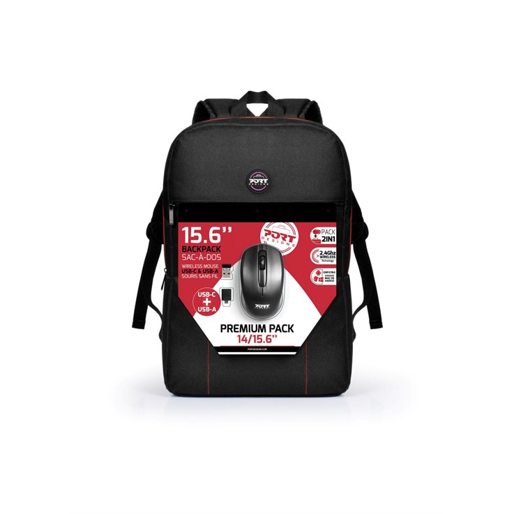 Port Designs 501901 laptop case 39.6 cm (15.6") Backpack Black