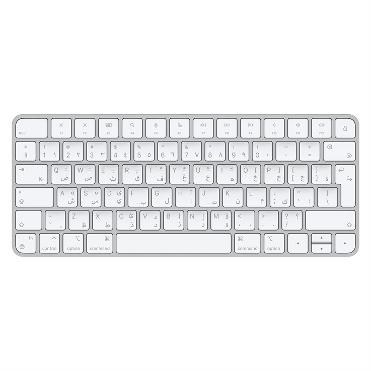 Apple Magic keyboard Universal USB + Bluetooth Arabic Aluminium, White