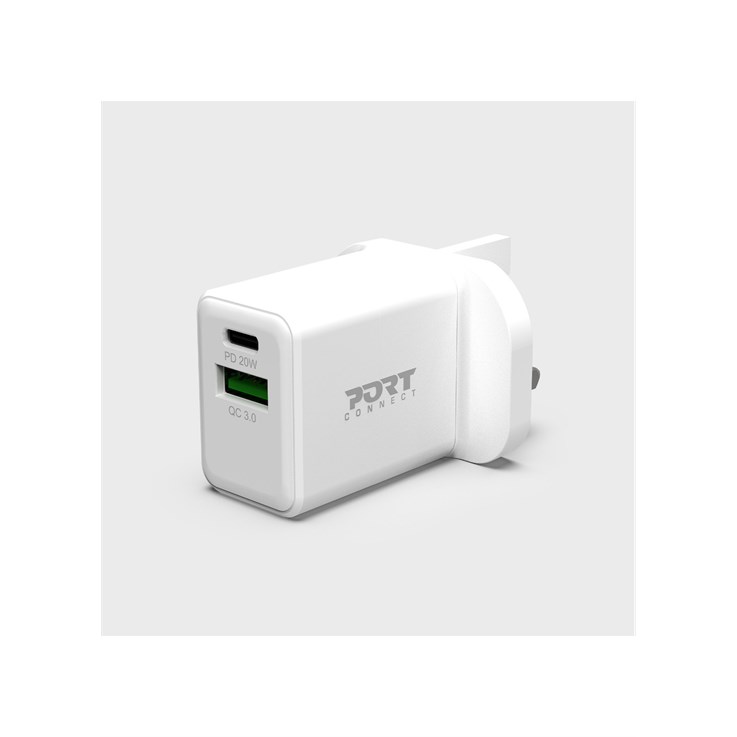 Port Designs 900069-UK mobile device charger Smartphone, Tablet White AC Fast charging Indoor