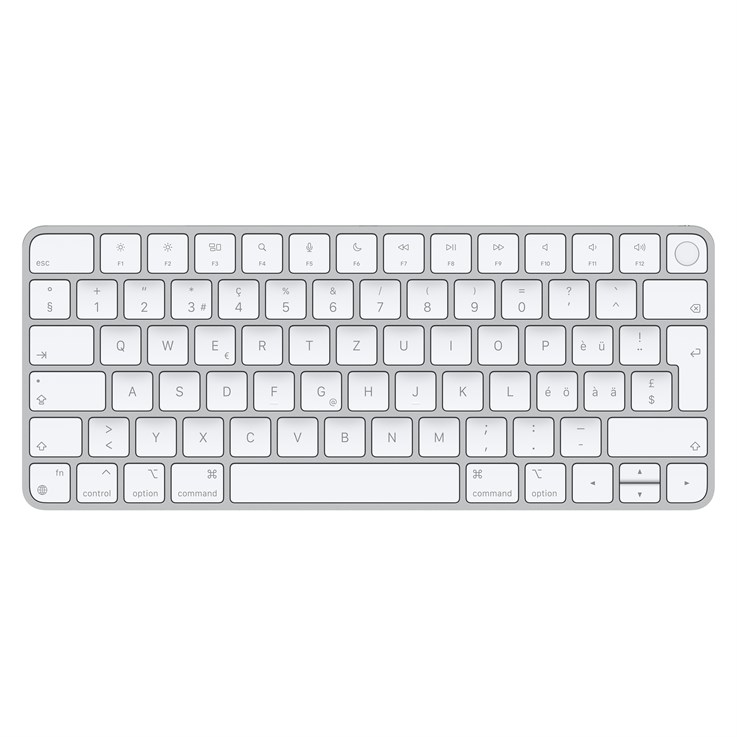 Apple Magic keyboard Universal USB + Bluetooth Swiss Aluminium, White