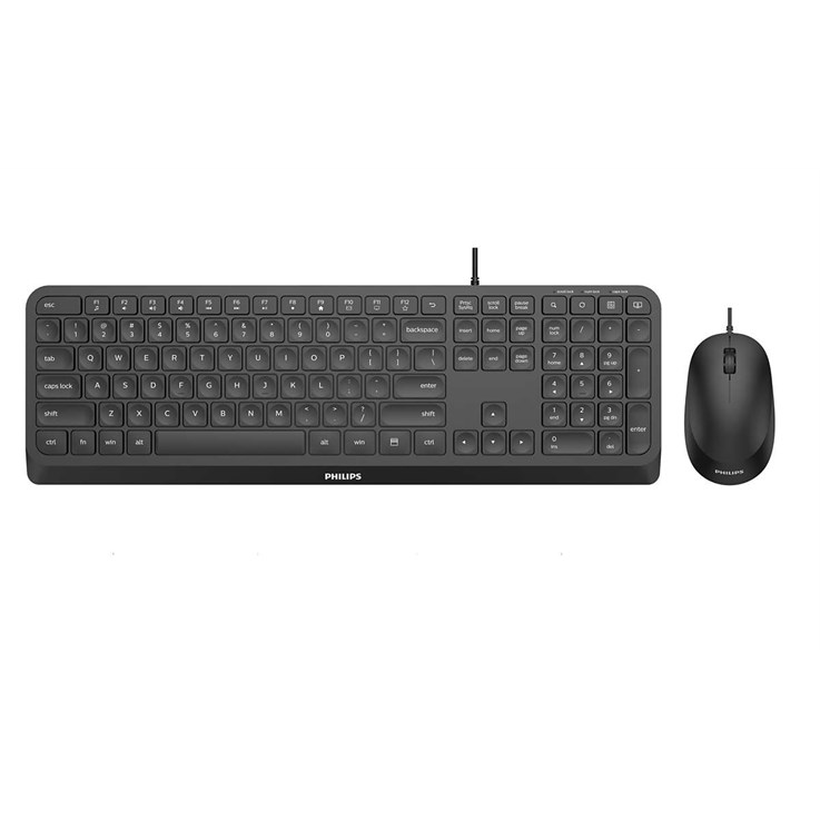 Philips 2000 series SPT6207B/40 keyboard Mouse included Universal USB QWERTY English Black