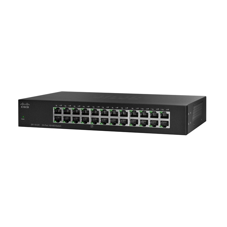 Cisco SF110-24 Unmanaged Switch | 24 Ports 10/100 | Limited Lifetime Protection (SF110-24-UK)