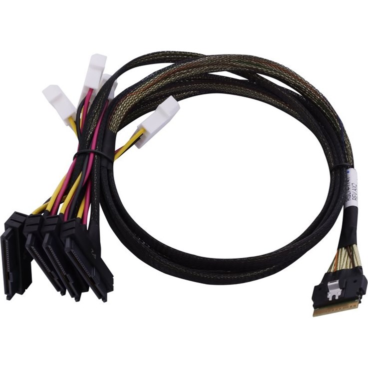 Microchip Technology 2305600-R Serial Attached SCSI (SAS) cable 0.8 m Black, Multicolour
