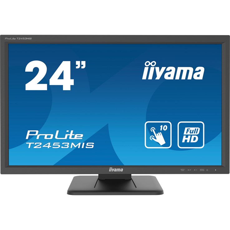 iiyama ProLite T2453MIS-B1 computer monitor 59.9 cm (23.6") 1920 x 1080 pixels Full HD LED Touchscreen Multi-user Black
