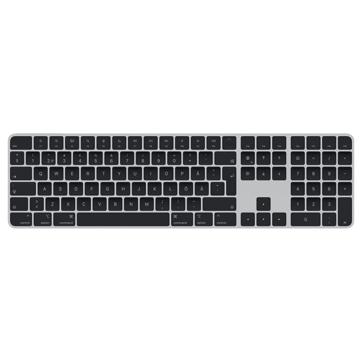 Apple Magic keyboard Universal USB + Bluetooth QWERTY Swedish Silver, Black