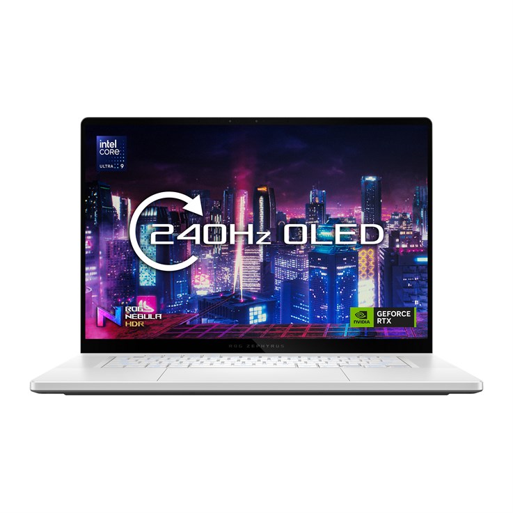 ASUS ROG Zephyrus G16 GU605MZ-QR045W Intel Core Ultra 9 185H Laptop 40.6 cm (16") Quad HD+ 32 GB LPDDR5x-SDRAM 2 TB SSD NVIDIA GeForce RTX 4080 Wi-Fi 6E (802.11ax) Windows 11 Home White