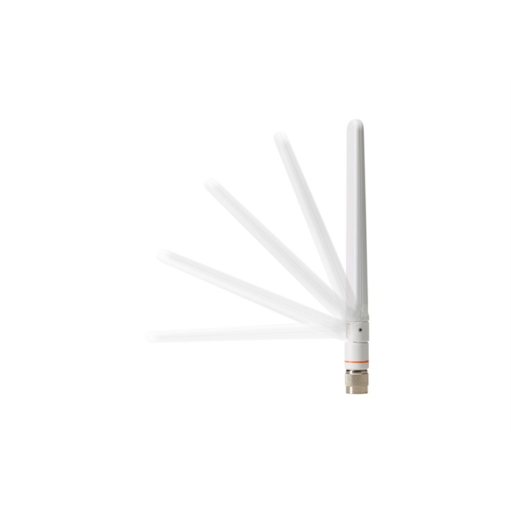 Cisco Aironet Dual-Band Omnidirectional Wi-Fi Antenna, 2 dBi (2.4 GHz)/4 dBi (5 GHz), White Dipole (1 Port), RP-TNC Connector, 1-Year Limited Hardware Warranty (AIR-ANT2524DW-R=)