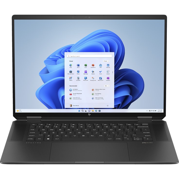 HP Spectre x360 16-aa0004na Intel Core Ultra 7 155H Hybrid (2-in-1) 40.6 cm (16") Touchscreen 2.8K 16 GB LPDDR5x-SDRAM 1 TB SSD Wi-Fi 7 (802.11be) Windows 11 Home Black