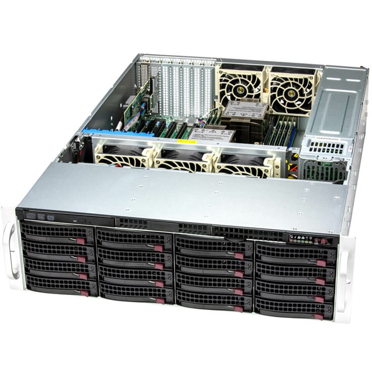 Supermicro SSG-631E-E1CR16H server barebone Intel C741 LGA 4677 (Socket E) Rack (3U) Silver