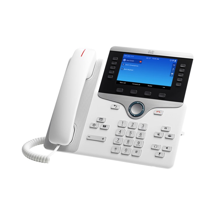 Cisco IP Business Phone 8861, 5-inch WVGA Colour Display, Gigabit Ethernet Switch, Class 4 PoE, WLAN Enabled, 2 USB Ports, 10 SIP Registrations, 1-Year Limited Hardware Warranty (CP-8861-K9=)