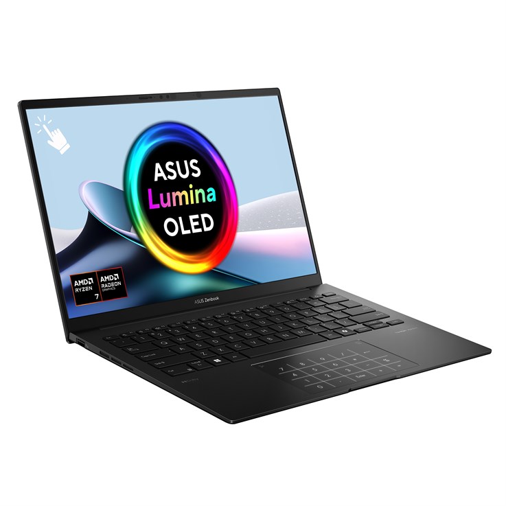 ASUS Zenbook 14 OLED UM3406HA-QL020W AMD Ryzen™ 7 8840HS Laptop 35.6 cm (14") Touchscreen Full HD 16 GB LPDDR5x-SDRAM 1 TB SSD Wi-Fi 6E (802.11ax) Windows 11 Home Black