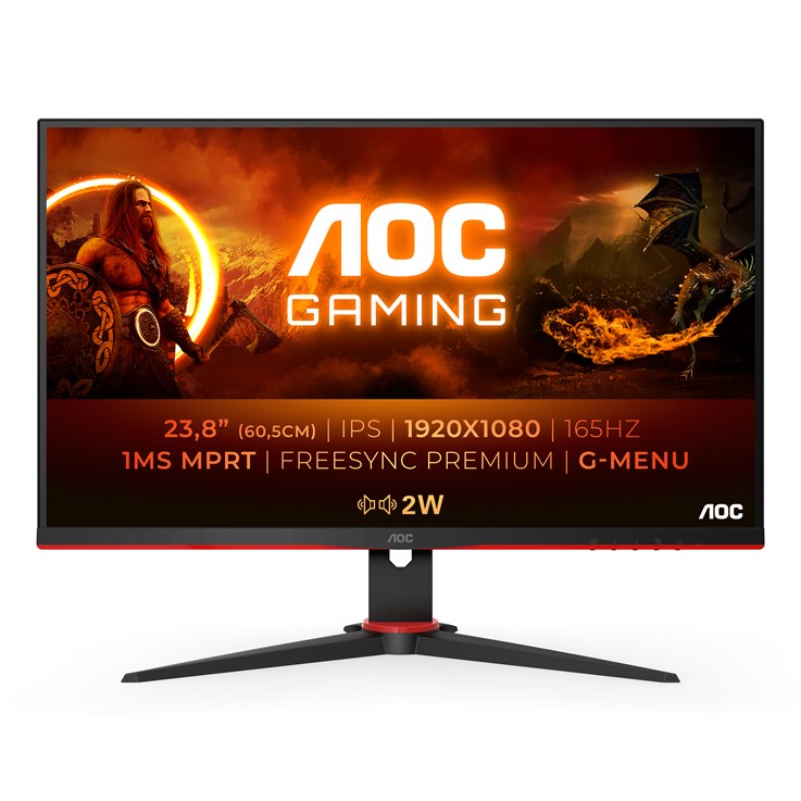 AOC G2 24G2SPAE/BK LED display 60.5 cm (23.8") 1920 x 1080 pixels Full HD Black, Red