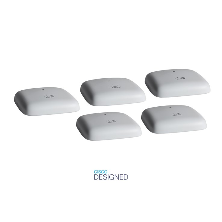 Cisco Business 140AC 802.11ac 2x2 Wave 2 Access Point 1 GbE Port - Ceiling Mount - 5 Pack Bundle, Limited Lifetime Protection (5-CBW140AC-E)