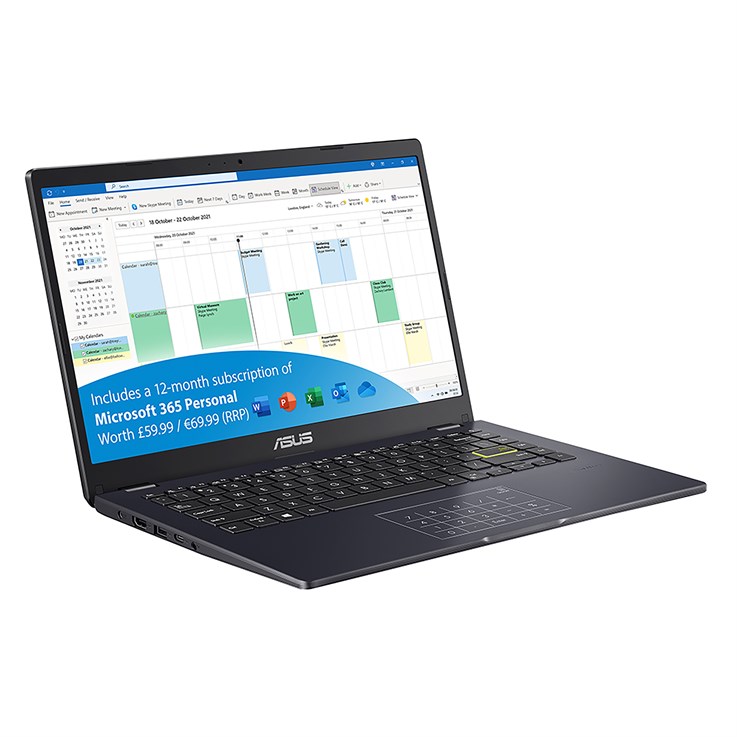 ASUS Vivobook Go 14 E410KA-EK383WS Intel® Celeron® N N4500 Laptop 35.6 cm (14") Full HD 4 GB DDR4-SDRAM 64 GB eMMC Wi-Fi 5 (802.11ac) Windows 11 Home in S mode Blue