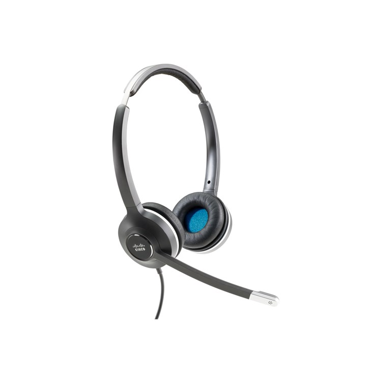Cisco Headset 532, Wired Dual On-Ear Quick Disconnect Headset with USB-C Adapter, Charcoal, 2-Year Limited Liability Warranty (CP-HS-W-532-USBC)