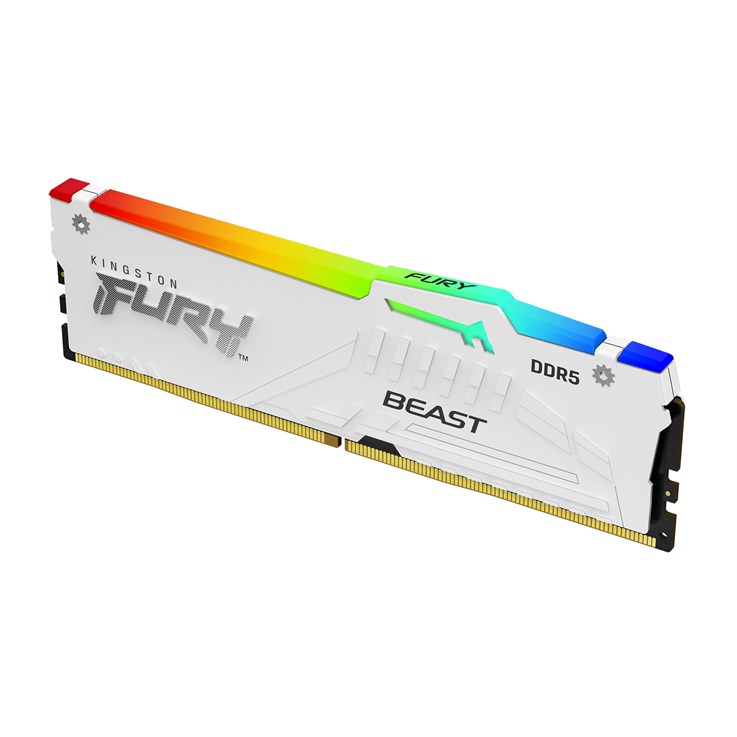 Kingston Technology FURY Beast 16GB 5200MT/s DDR5 CL36 DIMM White RGB EXPO